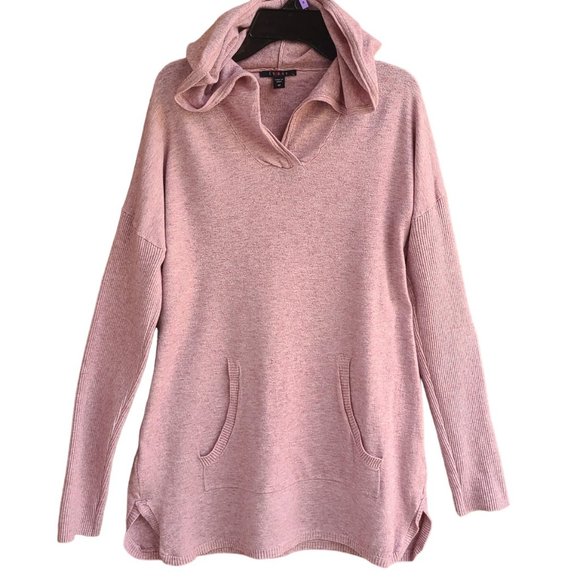 Cyrus Ladies' Drop Shoulder Ribbed Hem Pullover Hoodie Top Orchid Heather Size M - Picture 14 of 16